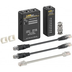 Goobay set för att testa nätverkskablar (RJ11, RJ45 och BNC koaxial)