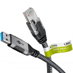 Nätverkskabel - Goobay USB 3.0 till Ethernet LAN-kabel som tar bort behovet av ett nätverkskort