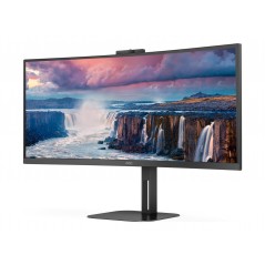 25 - 34" Datorskärm - AOC CU34V5CW 34" 3440:1440 Välvd ultrabred skärm med USB-C PD 65W, högtalare & webcam