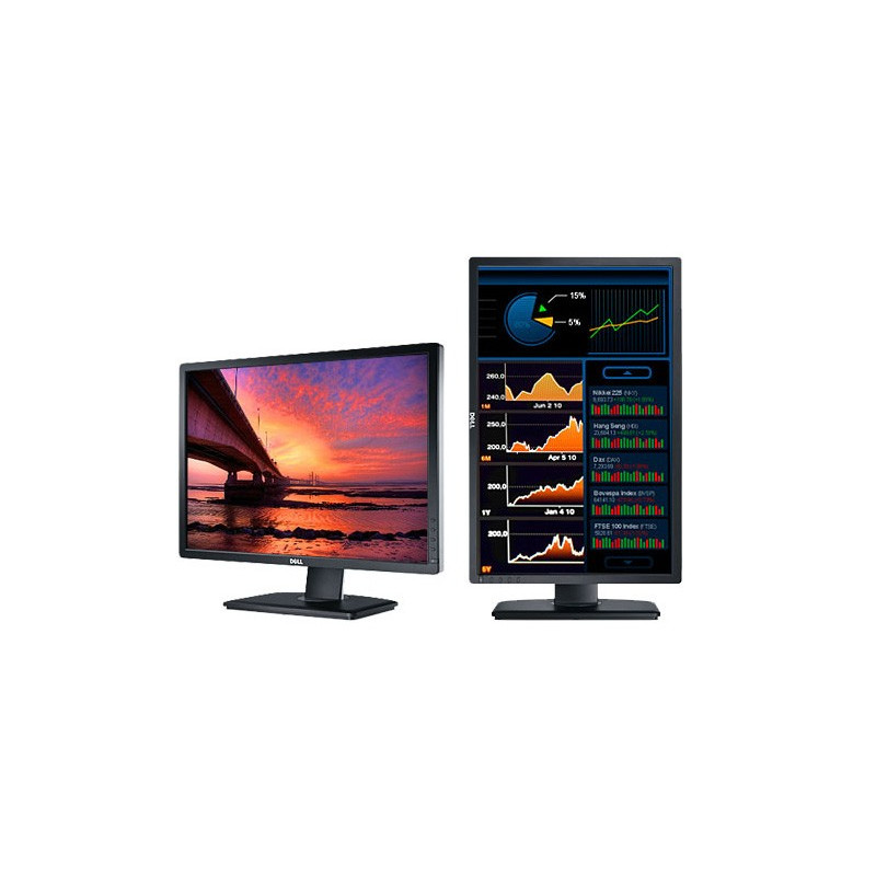 Skärmar begagnade - Dell 24" U2412M LED-skärm med repa på skärmytan (beg)