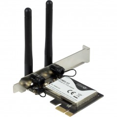 Inter-Tech DMG-33 trådlöst PCIe WiFi 5 dual band nätverkskort 1300 Mbit/s