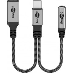 Övriga tillbehör - Goobay USB-C till USB-C och 3.5mm ljud-adapter