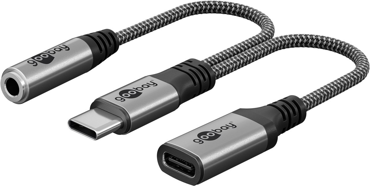 Goobay USB-C till USB-C och 3.5mm ljud-adapter