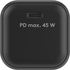 Laddare och kablar - Snabbladdande kompakt GaN strömadapter med USB-C PD 45W svart/vit