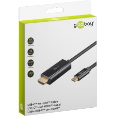 Skärmkabel & skärmadapter - Goobay USB-C till HDMI-kabel 4K 60 Hz (i flera längder)
