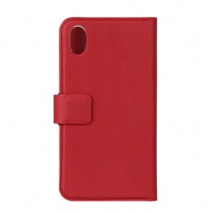 Onsala Saffiano 2-i-1 magnetiskt plånboksfodral till iPhone XR (rött)