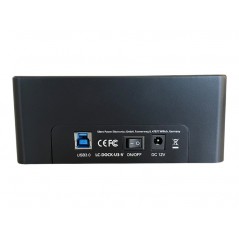 Dockningsstation för hårddisk - LC-Power USB 3.0-dockningsstation för två 2.5"/3.5" SATA-hårddiskar med stöd för kloning