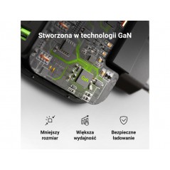 Väggladdare mobiltelefon - GreenCell AC-adapter väggladdare GaN 65W med 2 USB-C och 1 USB Black