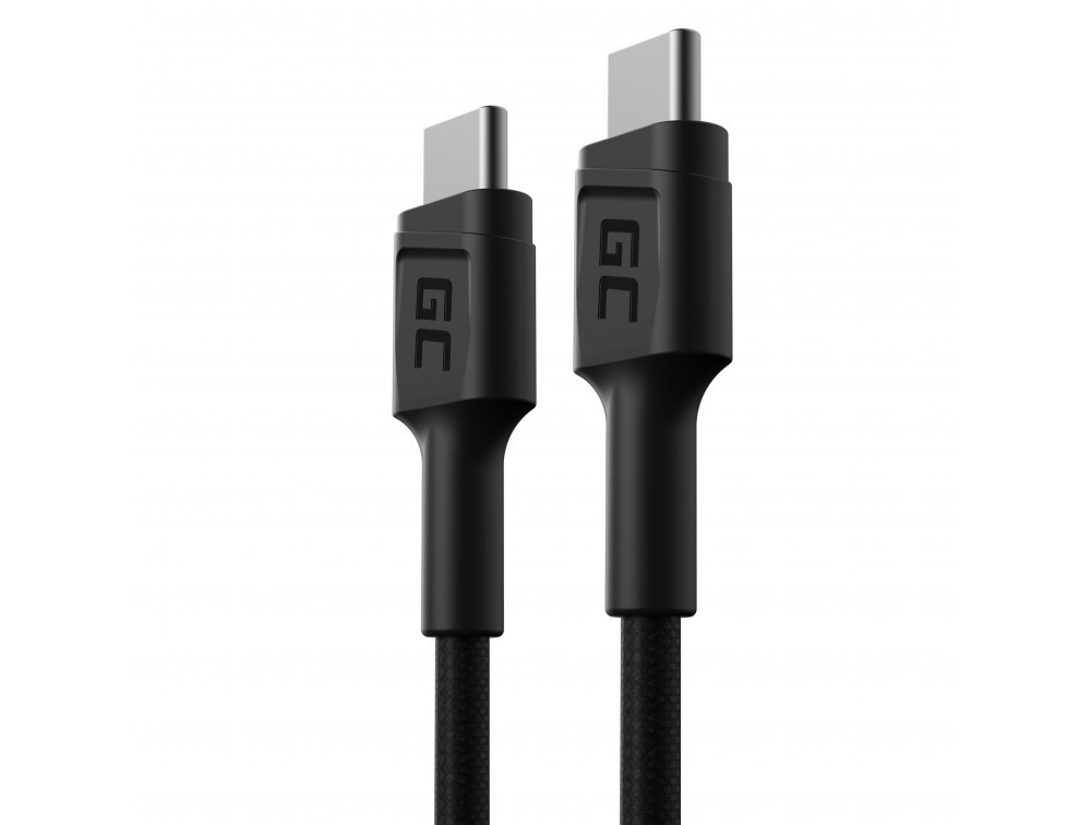 GreenCell USB-C till USB-C ladd- och synkkabel PowerStream PD 60W Ultra Charge QC3.0 (1.2 meter)