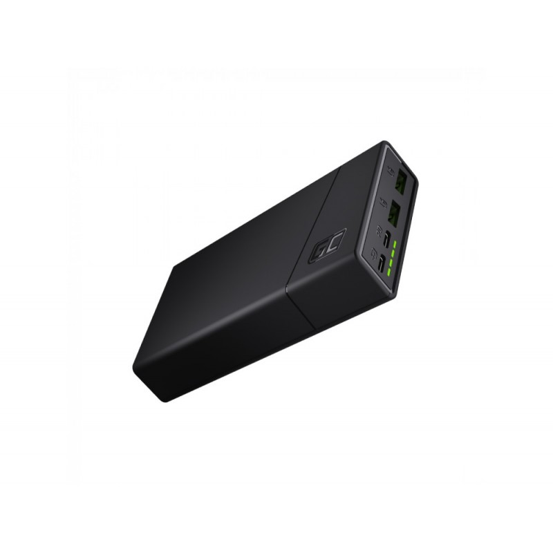 Portabla batterier - GreenCell snabbladdande 18W powerbank 20 000 mAh med 2x USB-C och 2x USB-A