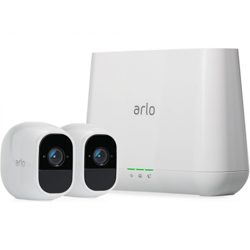 Digital videokamera - Netgear Arlo Pro 2 VMS4230P digital övervakningskamera basstation med 2st kameror (fyndvara)