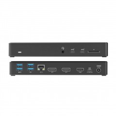 Datortillbehör - Alogic USB-C Multiport universal dockningsstation 12-i-1 med stöd för 3 skärmar (fyndvara)