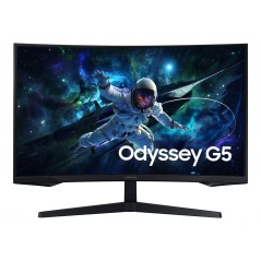 25 - 34" Datorskärm - Samsung Odyssey G5 Curved 32" QHD 165 Hz gamingskärm 2560x1440 (välvd) (fyndvara)