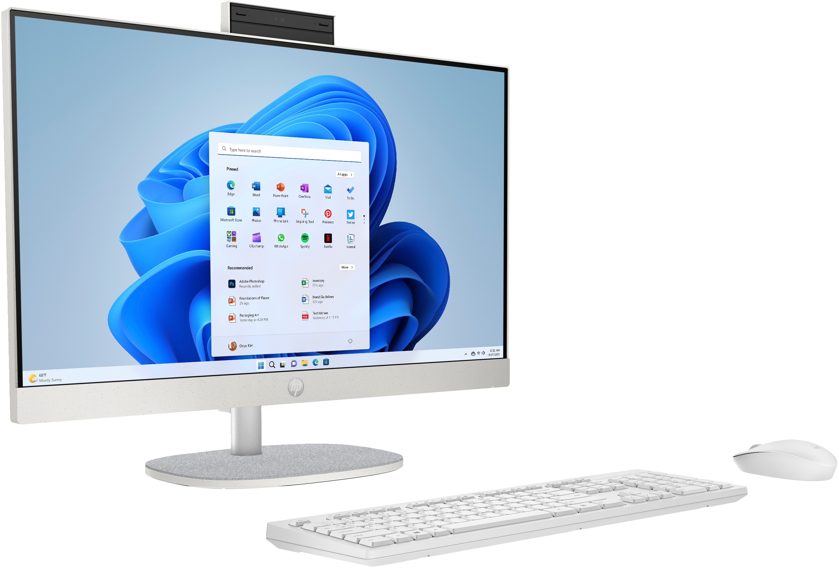 HP All-in-One 24-cr0800no 24" Full HD Intel 8GB 512GB SSD Win 11 Shell White