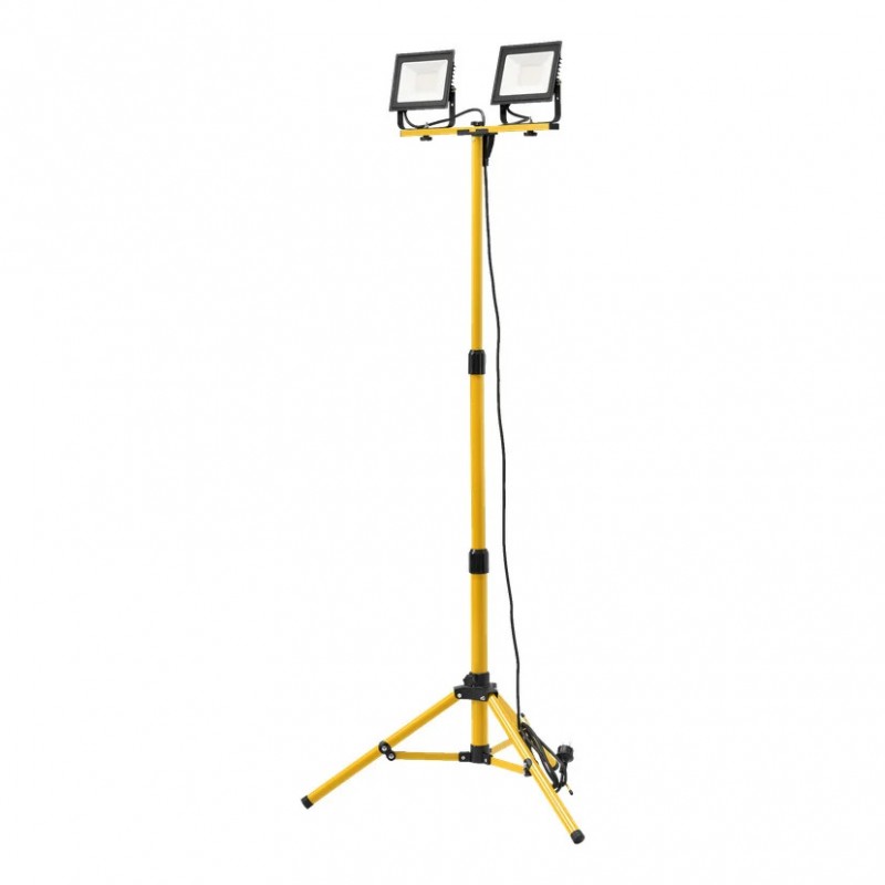 Inomhusbelysning - Dubbel arbetslampa 2x50W (4250 lumen) med justerbart stativ