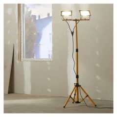 Inomhusbelysning - Dubbel arbetslampa 2x50W (4250 lumen) med justerbart stativ