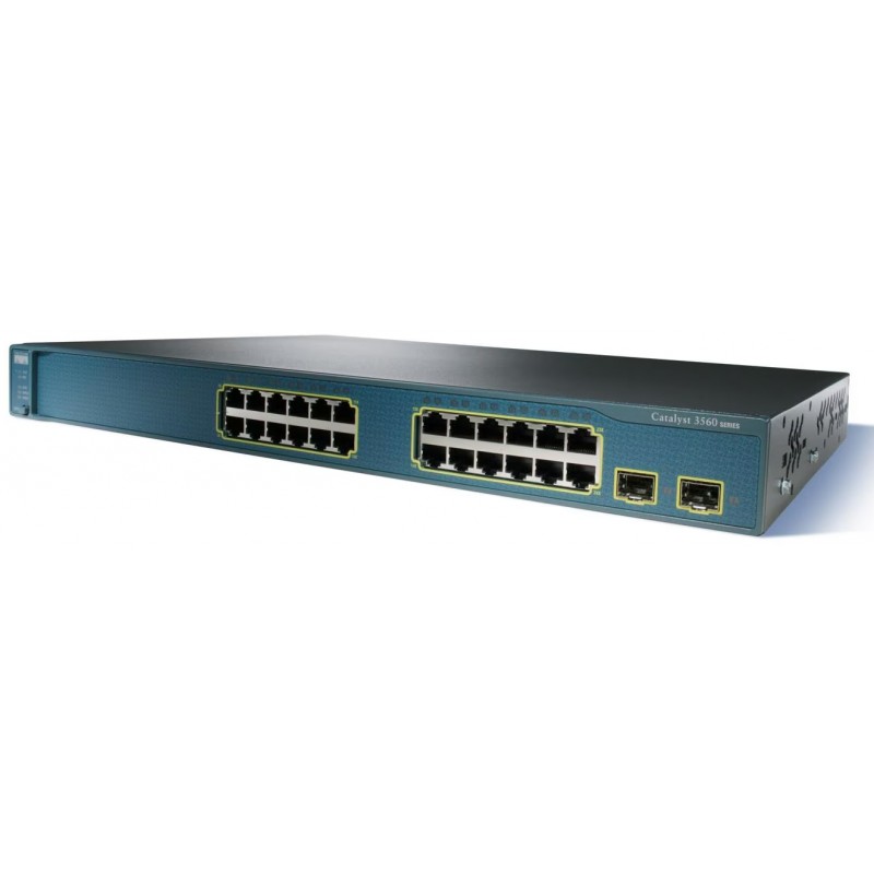Switchar - Cisco Catalyst WS-C3560V2-24TS-E 24-portars rackmonterad switch (beg)