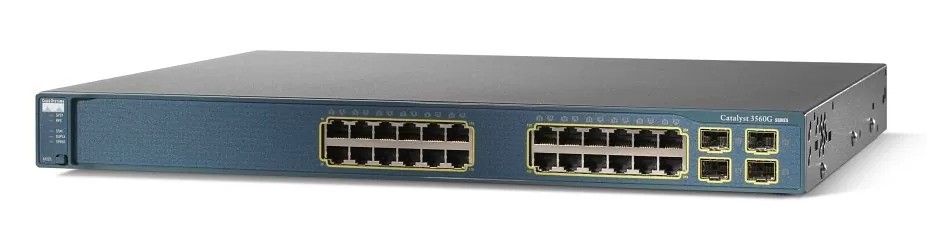 Cisco Catalyst WS-C3560G-24TS-S 24-portars rackmonterad switch (beg)