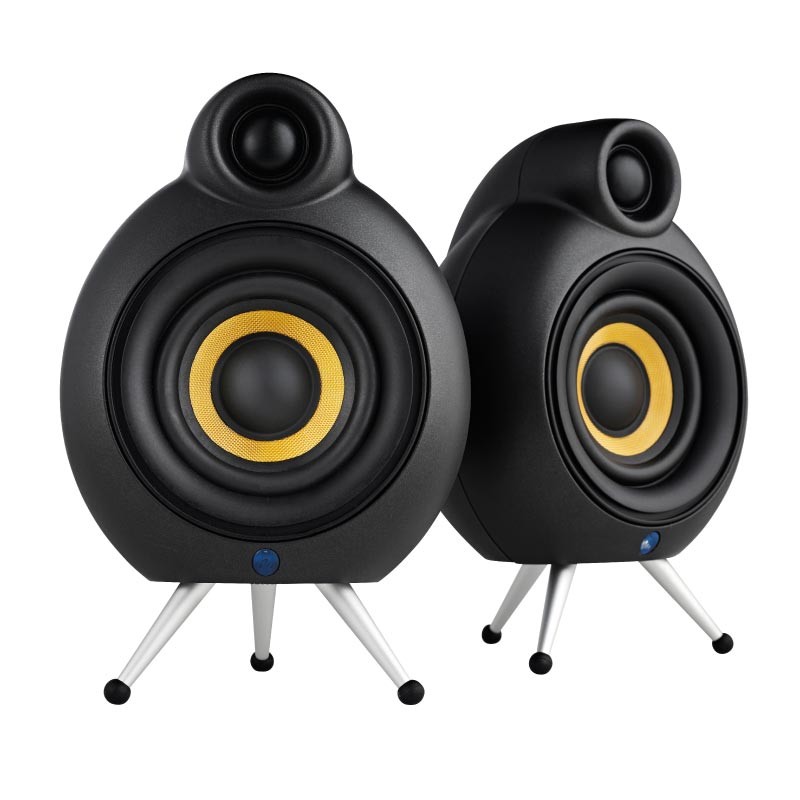 Begagnat ljud - Scandyna Podspeakers MicroPod SE hifi högtalar-par i svart (beg)