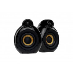 Begagnat ljud - Scandyna Podspeakers MicroPod SE hifi högtalar-par i svart (beg)