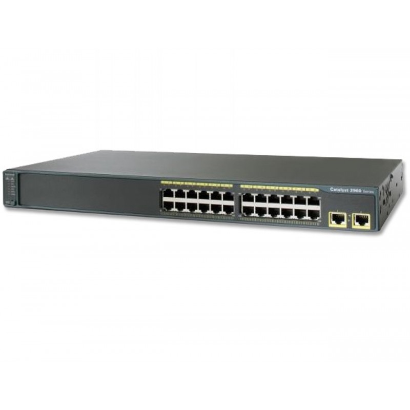Switchar - Cisco Catalyst WS-C2960-24TT-L 24-portars rackmonterad switch (beg)