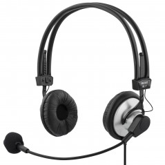 Deltaco HL-7 stereoheadset till PC med 2x 3.5 mm