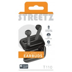 Streetz True Wireless Headset Semi-In-ear, svart
