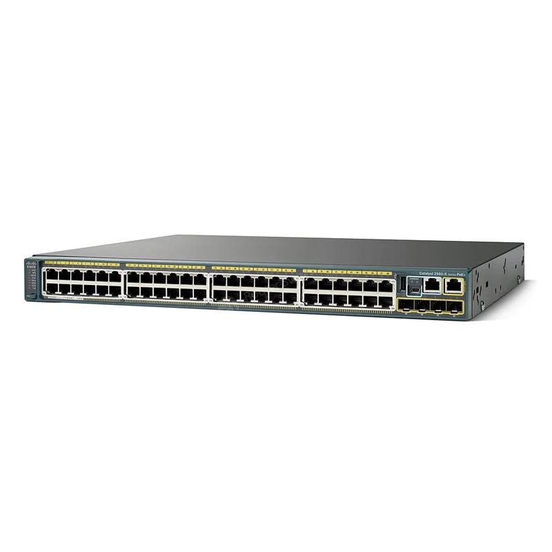 Switchar - Cisco Catalyst WS-C2960S-48FPS-L 48-portars gigabitswitch med PoE+-stöd + stackmodul (beg)