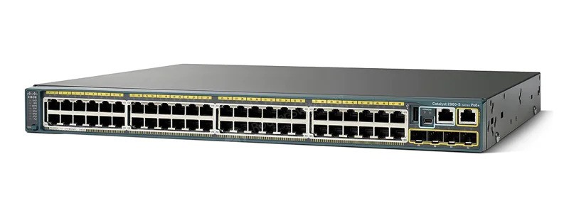 Cisco Catalyst WS-C2960S-48FPS-L 48-portars gigabitswitch med PoE+-stöd + stackmodul
