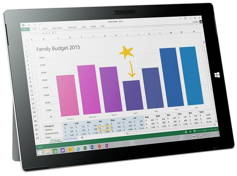 Microsoft Surface 3 64GB (utan tangentbord) (beg med mura) |Som ny|