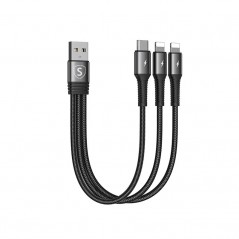 Sign laddkabel 3-i-1 med 1x USB-C och 2x Lightning