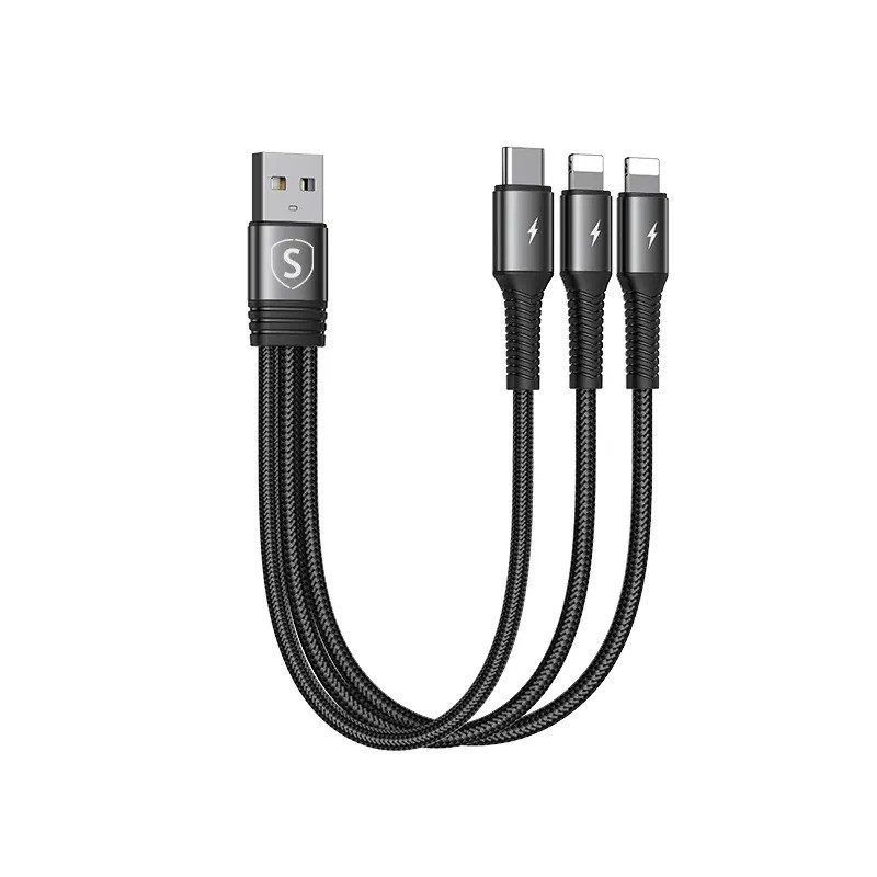 Laddare och kablar - Sign laddkabel 3-i-1 med 1x USB-C och 2x Lightning