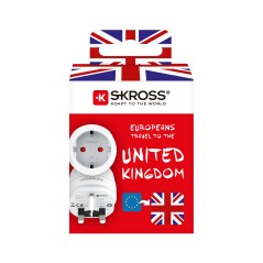 Resetillbehör - Skross reseadapter för anslutning till brittiska eluttag