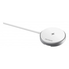 Deltaco trådlös Qi/Qi2-laddare med magnet för iPhone 13-16 (15W snabbladdning)