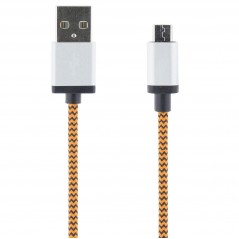 Streetz tygklädd microUSB-kabel 1 meter
