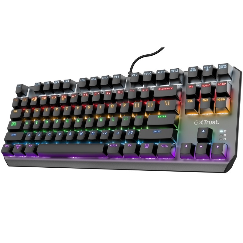 Bakgrundsbelyst tangentbord gaming - Trust GXT 384 Callaz TKL mekaniskt gamingtangentbord med belysning