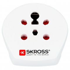 Skross reseadapter för anslutning av Indien/Israel/Danmark till EU