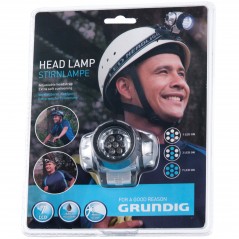 Grundig vattentålig pannlampa med 7 lysdioder