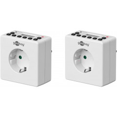Paket med 2st Kompakt digital timer för eluttag