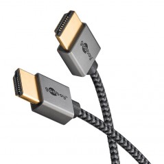 Goobay slimmad textil HDMI-kabel med stöd för 8K 60Hz och HDR i flera längder