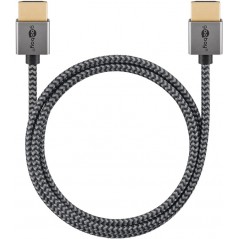 HDMI-kabel & HDMI-adapter - Goobay slimmad textil HDMI-kabel med stöd för 8K 60Hz och HDR i flera längder