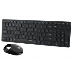 Trådlösa tangentbord - Rapoo 9750M set med trådlöst tangentbord och mus för PC & Mac (bluetooth + USB)