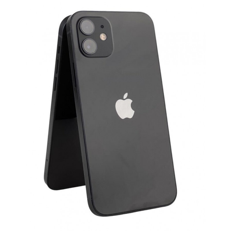 iPhone begagnad - Apple iPhone 12 64GB 5G Svart med 1 års garanti (beg utan faceID, lite kantstött)