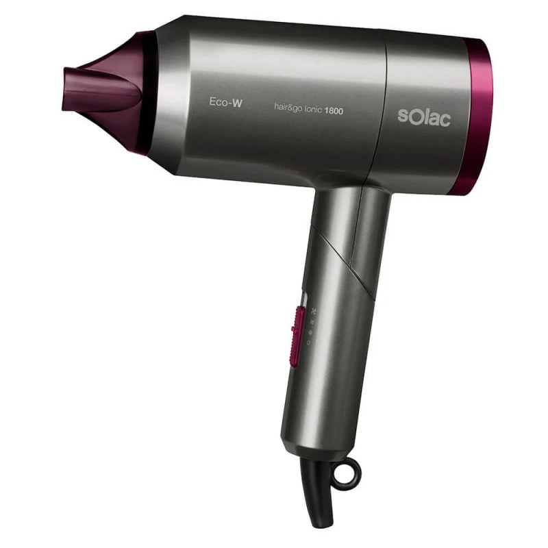 Hårtork - Solac Hair&Go Ionic 1800 hopfällbar hårtork och hårfön med jonisk funktion