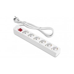 ON grenuttag jordat med 6 uttag och 1.5m kabel