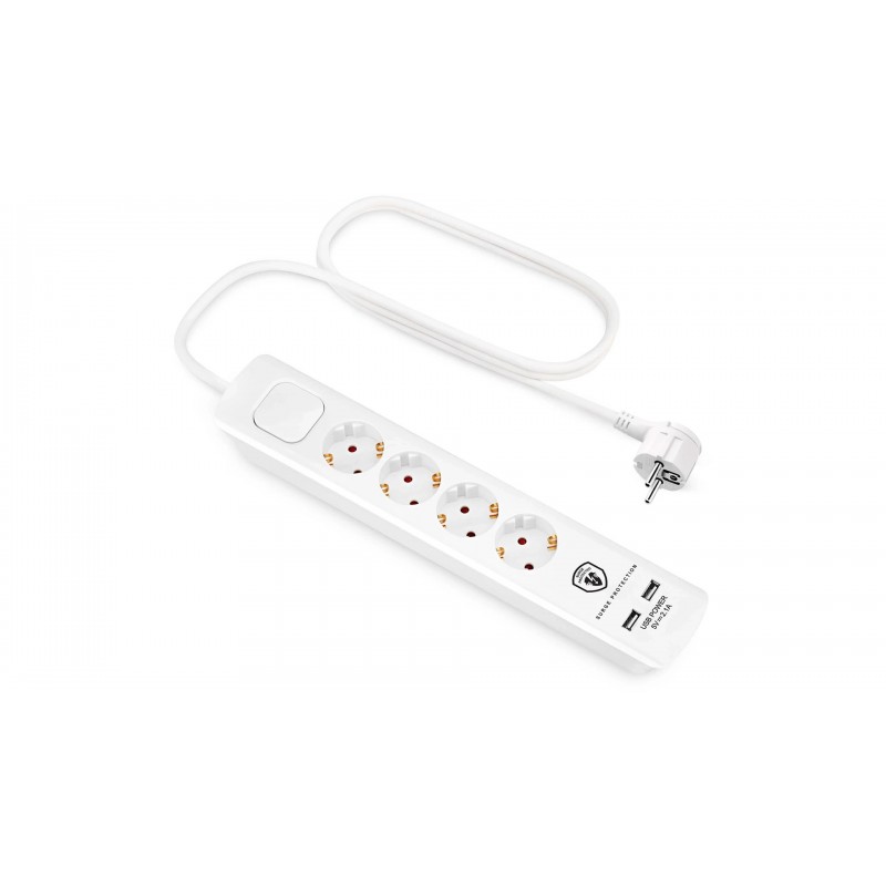 Grendosa - Andersson grenuttag med 4 uttag och 2 USB
