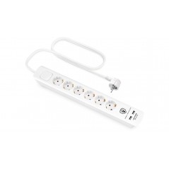 Andersson grenuttag med 6 uttag och 2 USB