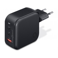 Andersson AC-adapter GaN väggladdare 65W med 2 USB-C och 1 USB (svart)