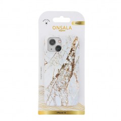 Fodral och skal - Onsala mobilskal till iPhone 15 White Rhino Marble