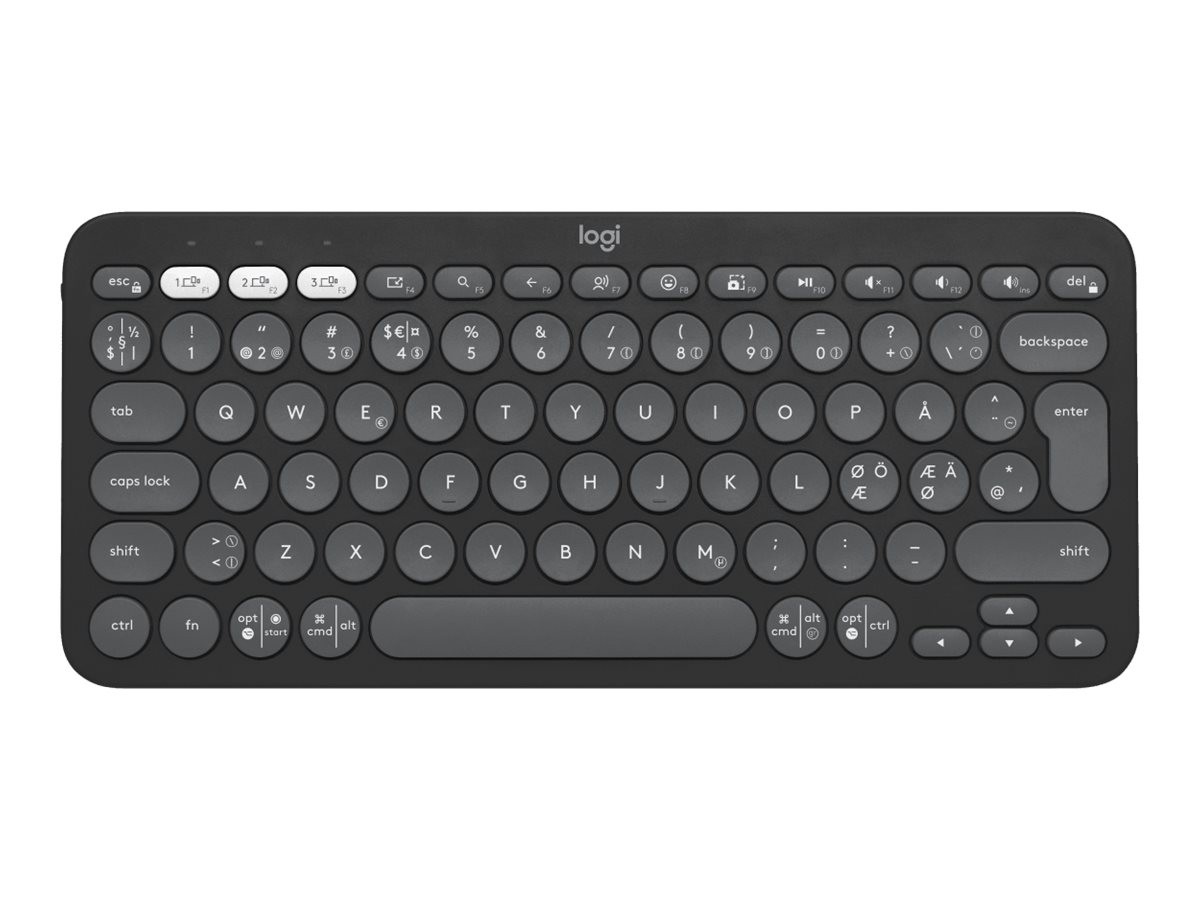Logitech Pebble Keys 2 K380s superkompakt trådlöst Bluetooth-tangentbord (Mac, iOS, Android, ChromeOS, Win)